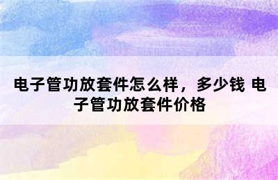 电子管功放套件怎么样，多少钱 电子管功放套件价格